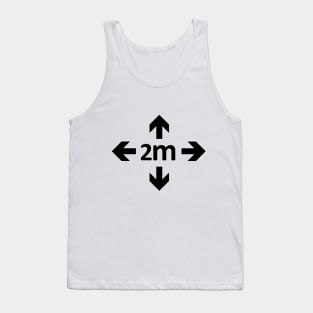 Social Distancing 2m (UK) (black) Tank Top